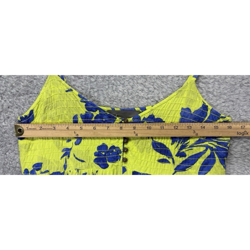 Anthropologie Vega Lounge Jumpsuit Women's XSP Blue Green Tropical Boho Casual - Picture 9 of 14